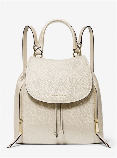 michael michael kors viv large pebbled leather backpack|michael kors erin small backpack.